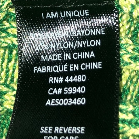 AFRM Green &Yellow Marled Long Sleeves Off Shoulder Bodysuit Sweater Size Medium - Picture 16 of 16